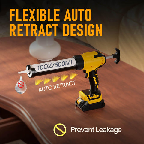 Built-in LED light on the Abonnylv gun illuminates tight spaces for precision
