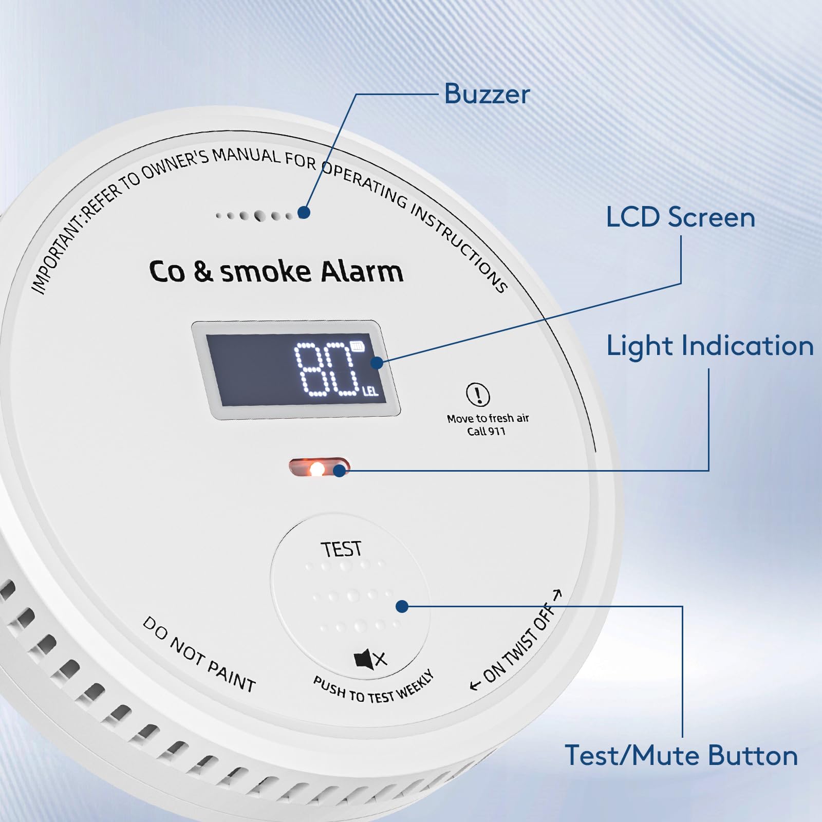 ABORNI visual alarm flashes to catch attention in noisy spaces