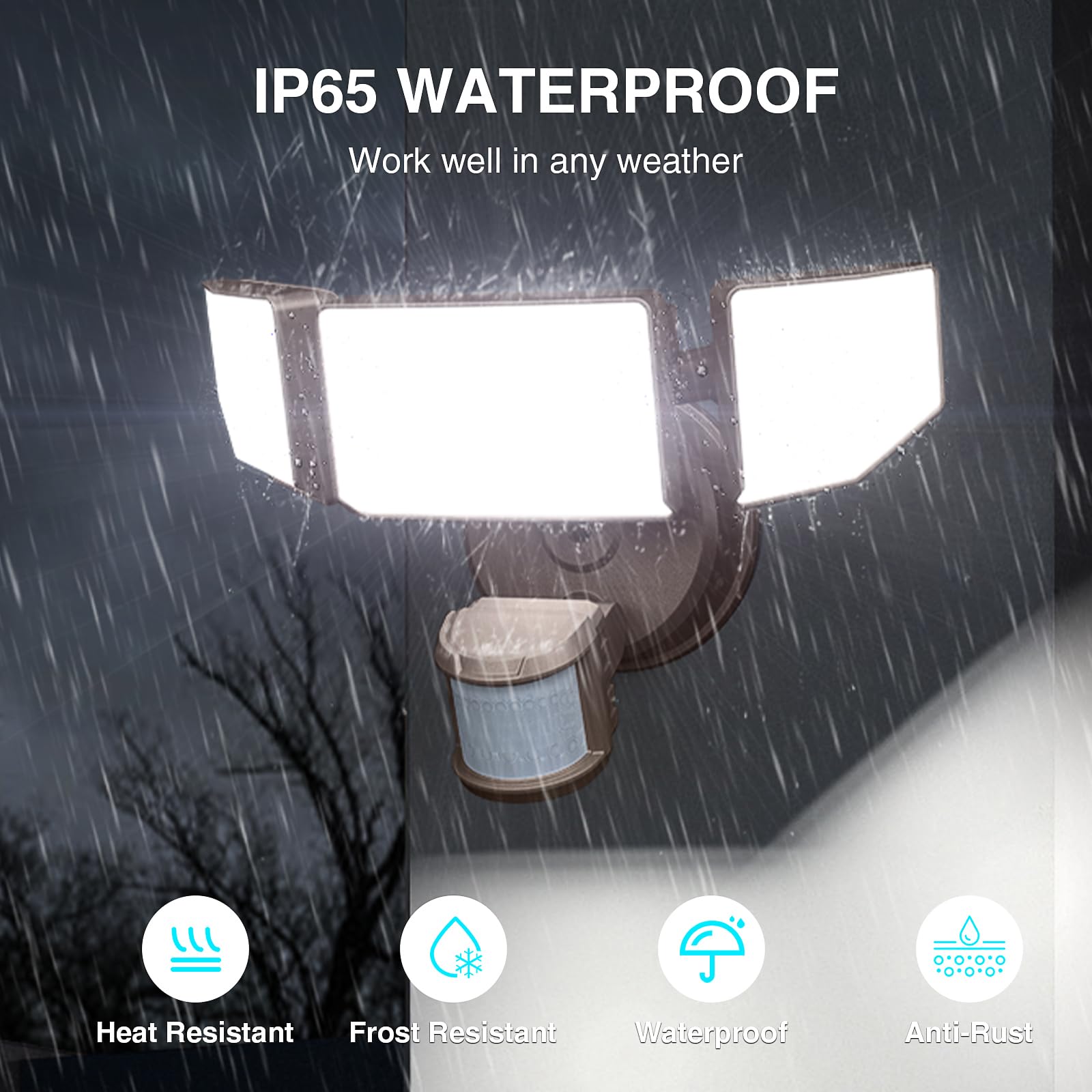 Energy-saving 85W high brightness LEDs deliver 8500 lumens.