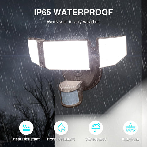 Energy-saving 85W high brightness LEDs deliver 8500 lumens.