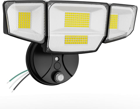 Abovizo 90W flood light front view delivering bright driveway illumination.