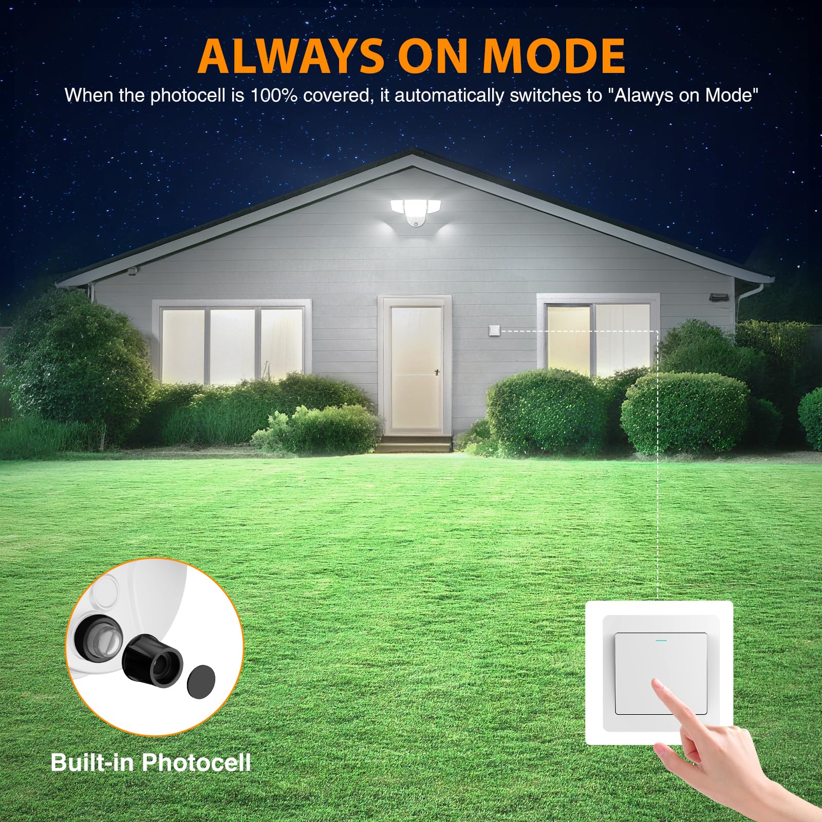 Abovizo 90W flood light aluminum housing with heat sink longevity.