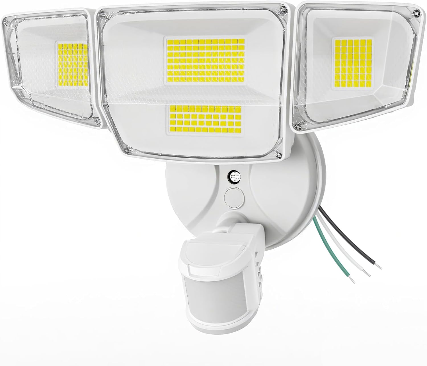 Abovizo 90W outdoor flood light with four heads illuminating wide areas.
