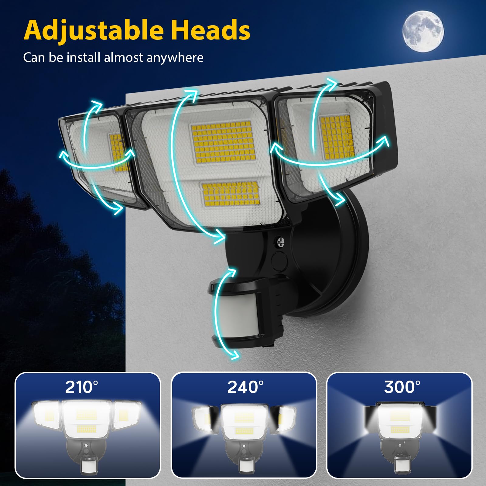 Abovizo outdoor light ideal for garages, porches, yards and gardens.