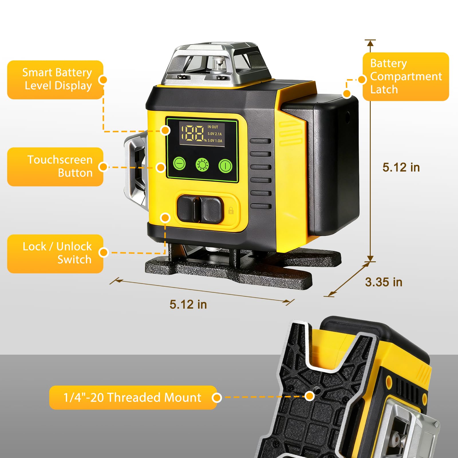ABQOQ Laser Level carrying case protects tools during transport.