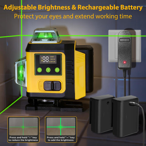 ABQOQ Laser Level remote control simplifies operation from a distance.