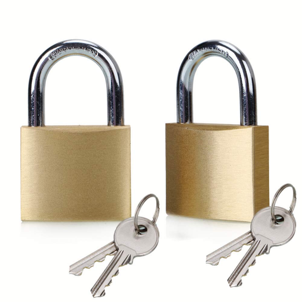 ABRA FOX solid brass padlock front view for durable everyday security