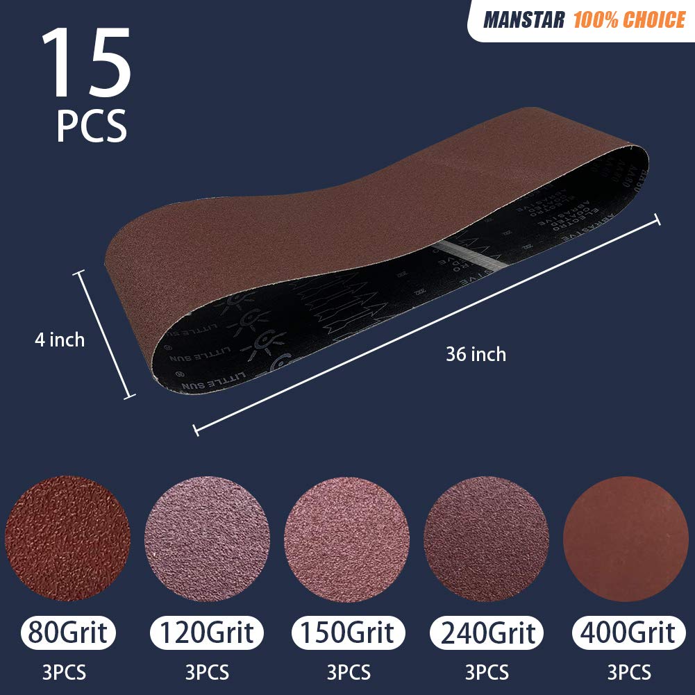 Abrasticle 80 grit belt for deburring and shaping wood or metal.