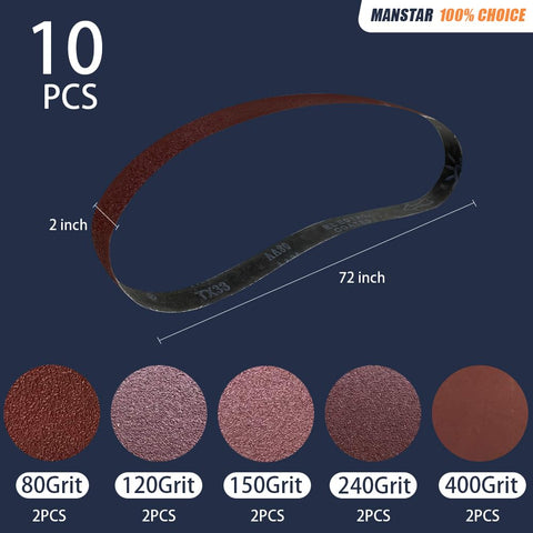 Abrasticle 120 grit belt highlighting even cut for aluminum and metal