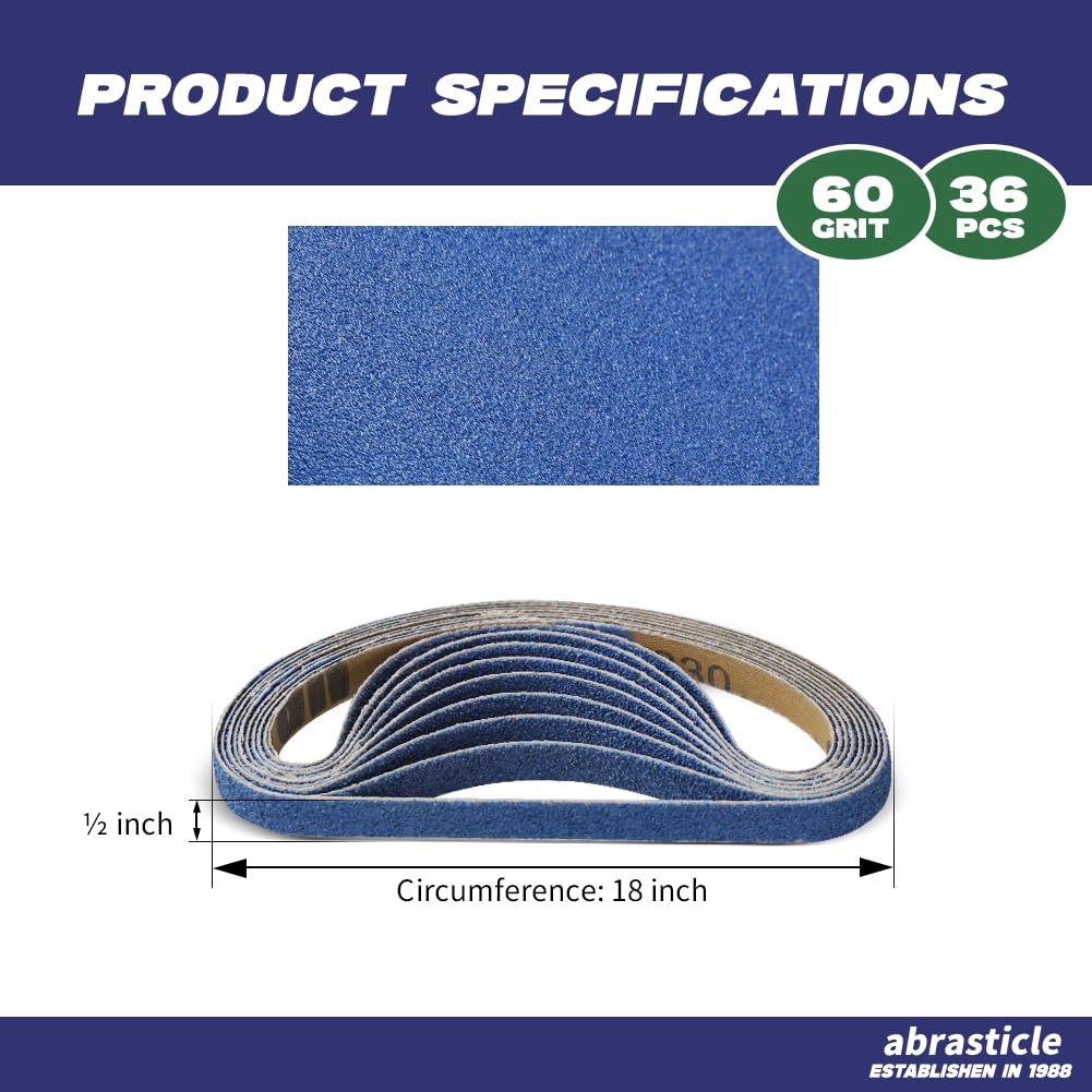 Abrasticle zirconia belt polishing a metal surface for a smooth finish.
