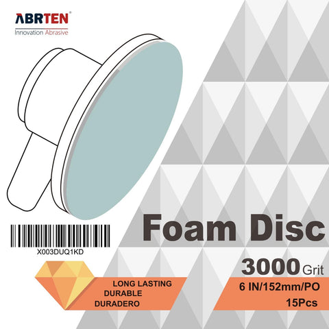 ABRTEN 6-inch disc helps prep surfaces before polishing for better gloss.