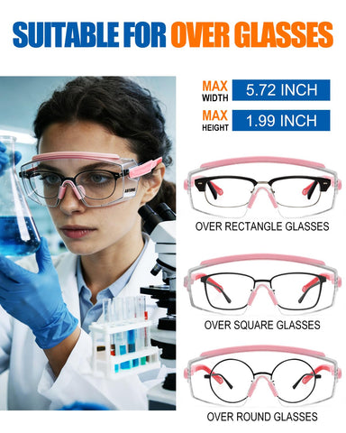 ABTONG wraparound lenses shield front and sides during varied tasks.