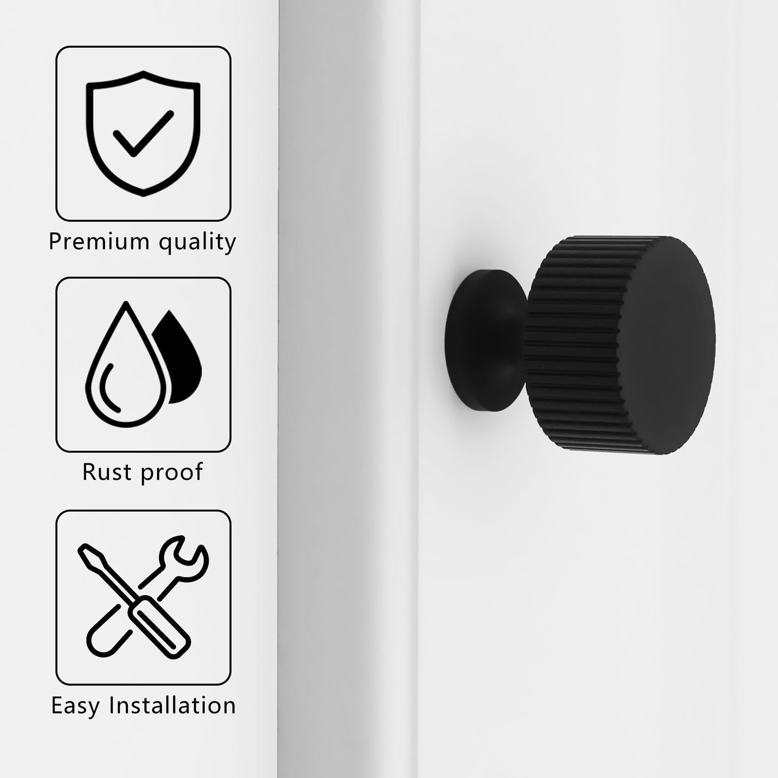 Abtopia 28mm diameter knob shown on cabinet for easy upgrade.
