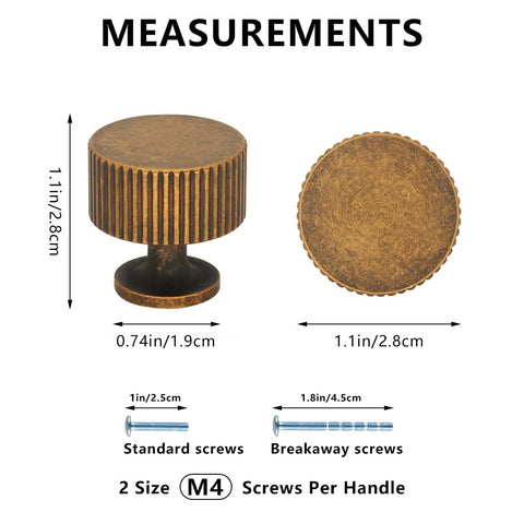 Abtopia antique brass knobs packaging shows a 12-pack ready to install