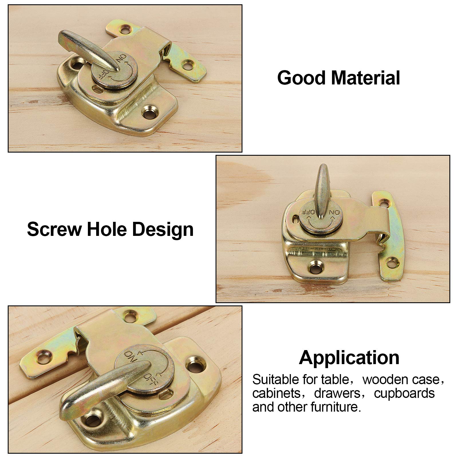 ABuff Align-N-Lock satin-finish gold adds subtle hardware detail.