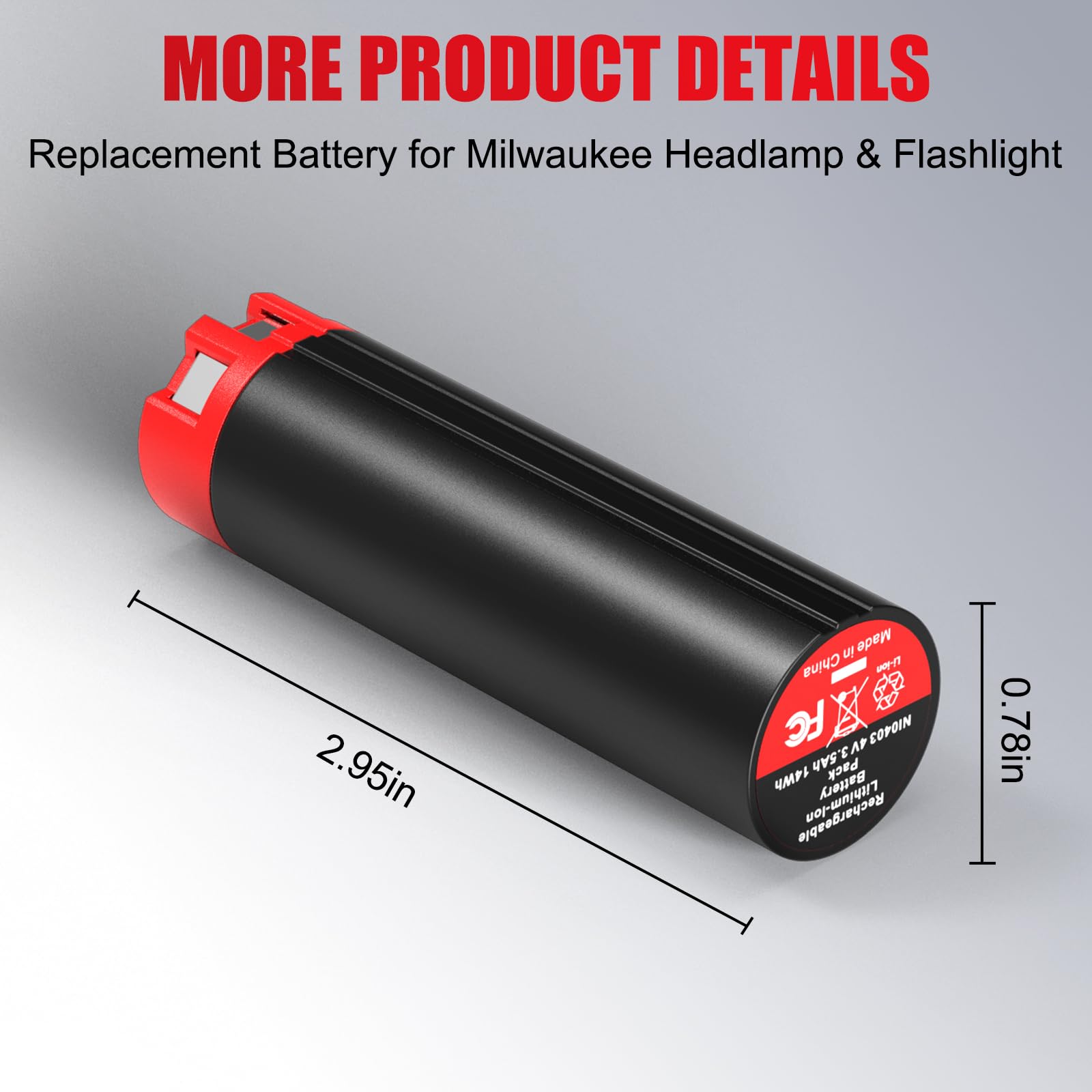 Abuiego 2Pack 4V battery Milwaukee compatibility label for quick ID