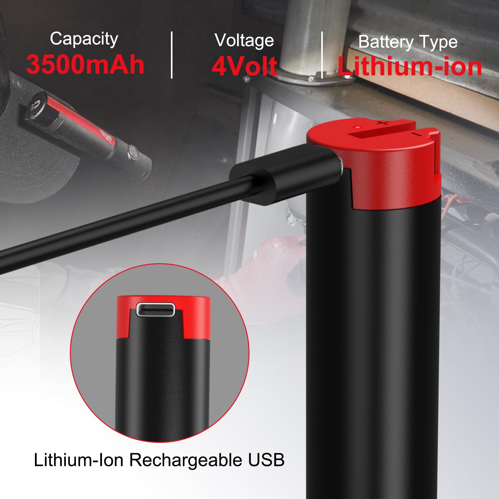 Abuiego 2Pack 4V battery side view highlights slim form factor