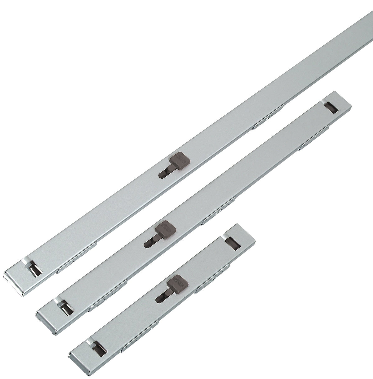 ABUS 07040 chrome file bar secures a four-drawer cabinet for sensitive files