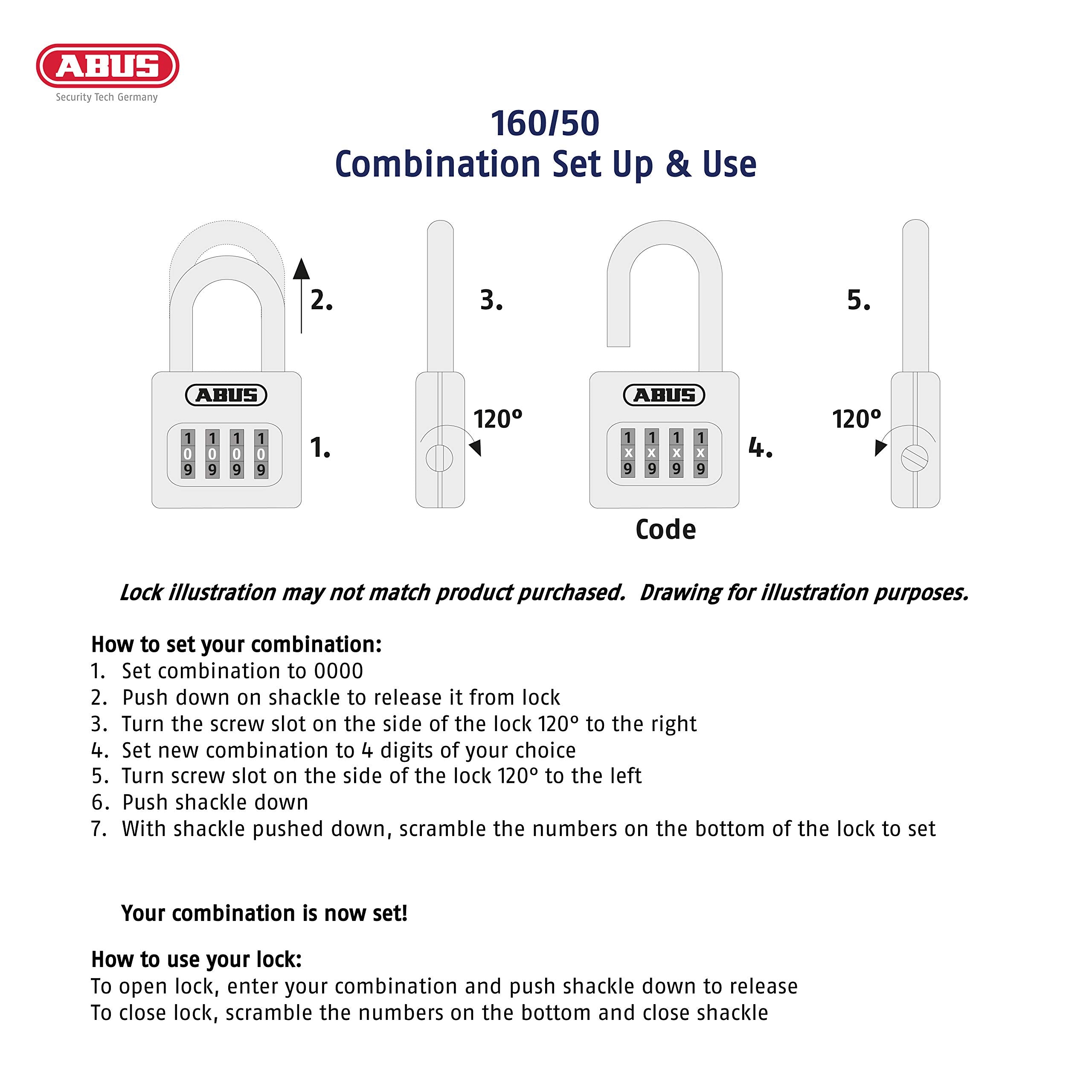 ABUS 160/50 B resettable combination enables quick code changes