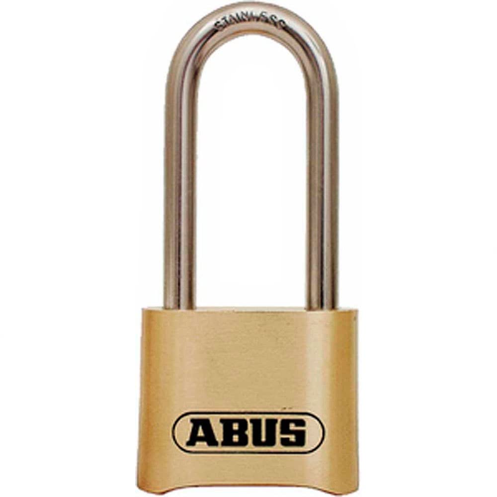 ABUS 180/50 brass lock body shows corrosion resistance ideal for marine environments.
