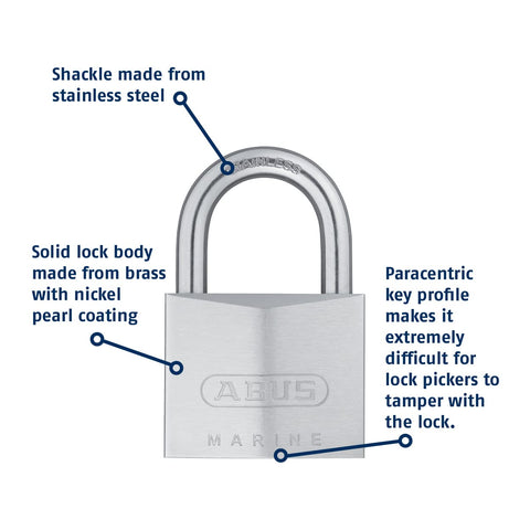 ABUS 75IB/50 KD dimple key cylinder offering anti-pick protection and easy key insertion.