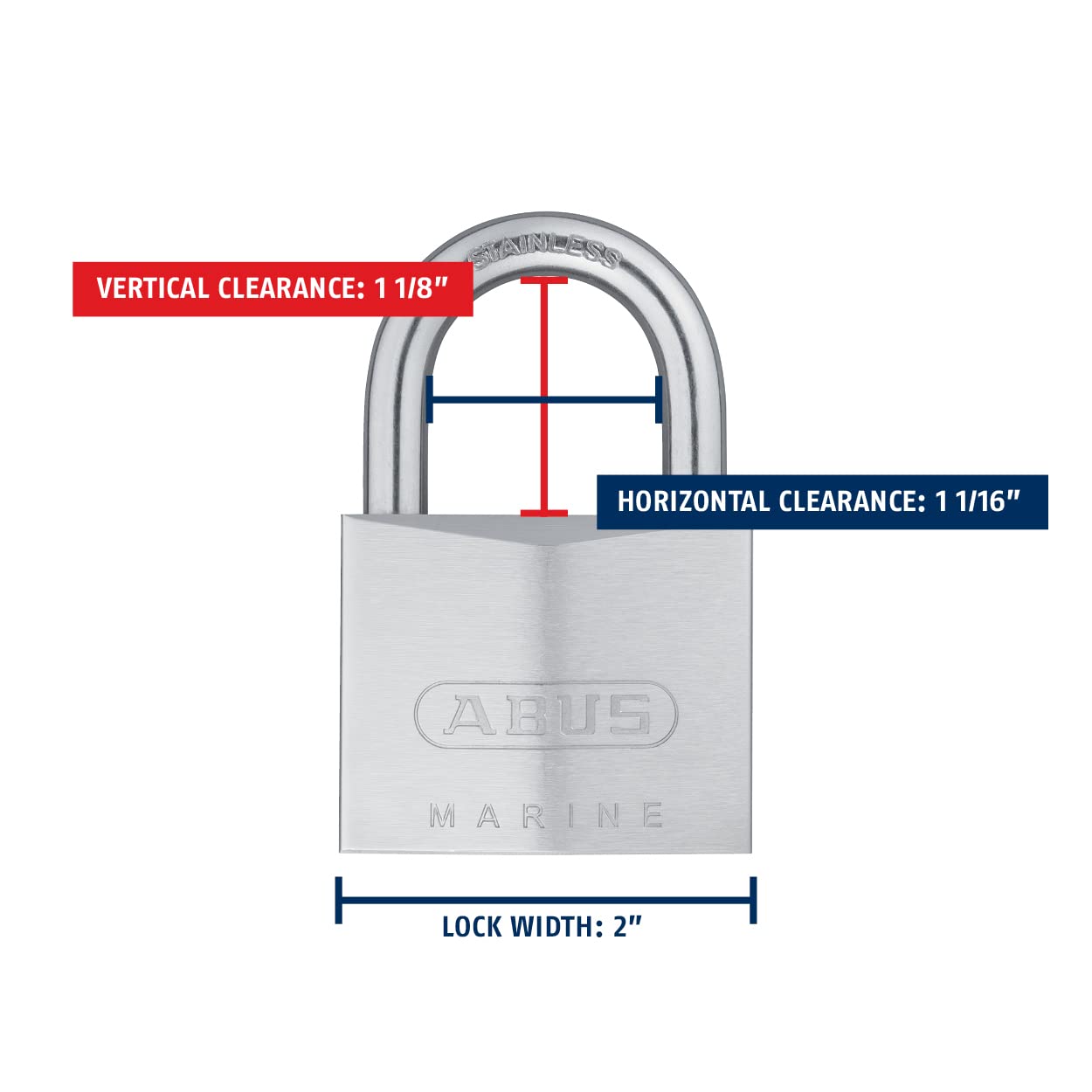 ABUS 75IB/50 KD keyed-different system with two keys for separate access.