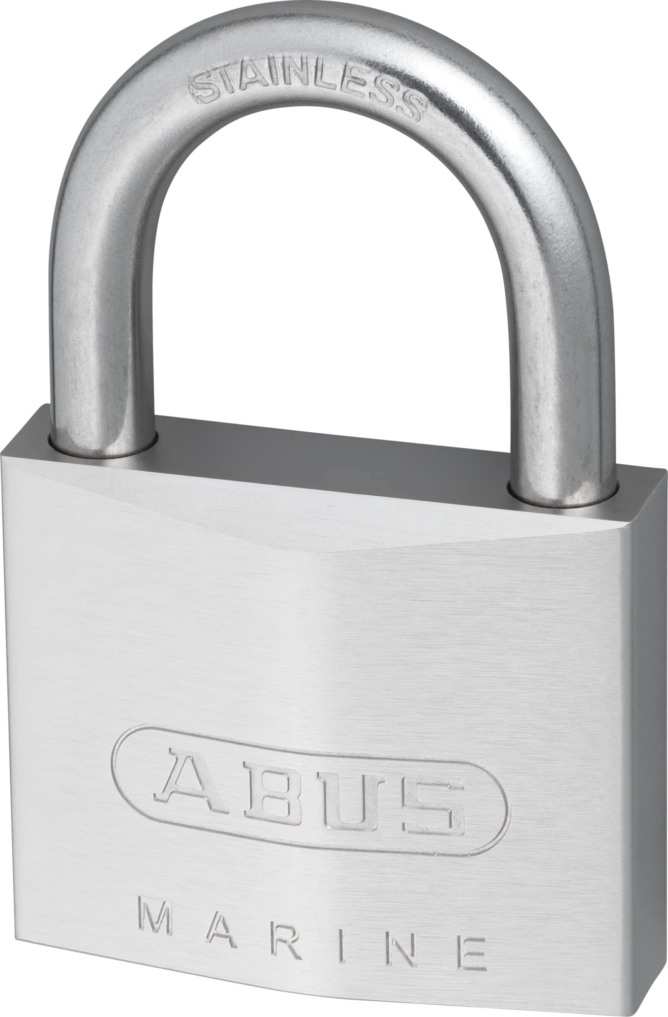 ABUS 75IB/50 KD padlock body shows premium brass construction for durability and weather resistance.