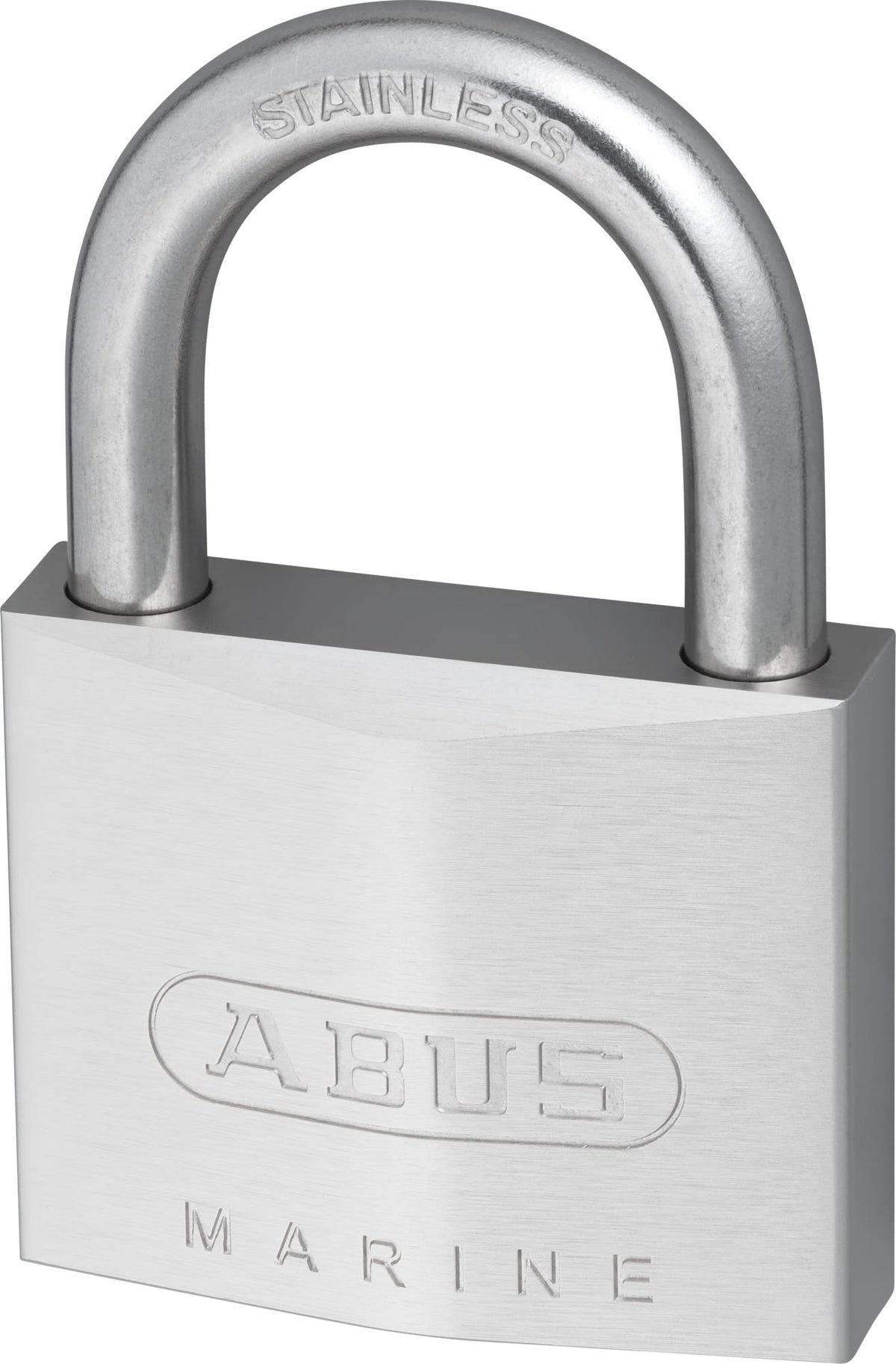 ABUS 75IB/50 KD padlock body shows premium brass construction for durability and weather resistance.