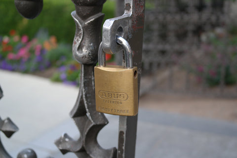 ABUS 83/45 padlock with dual ball bearing locking for resisting prying.