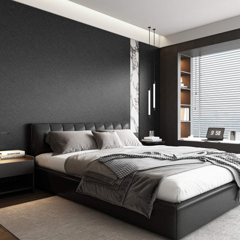 Abyssaly black wallpaper easy to wipe clean with a cloth
