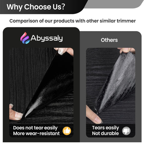 Abyssaly DIY furniture upgrade showing easy transform with self-adhesive backing.