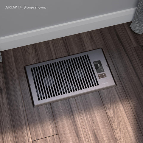 AC Infinity AIRTAP T4 Bronze operates at 17 DBA for a quiet environment.