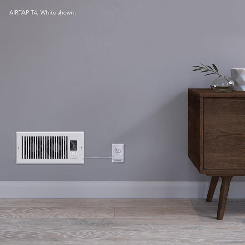 AC Infinity Airtap T6 white in-duct install designed for 6x10 openings