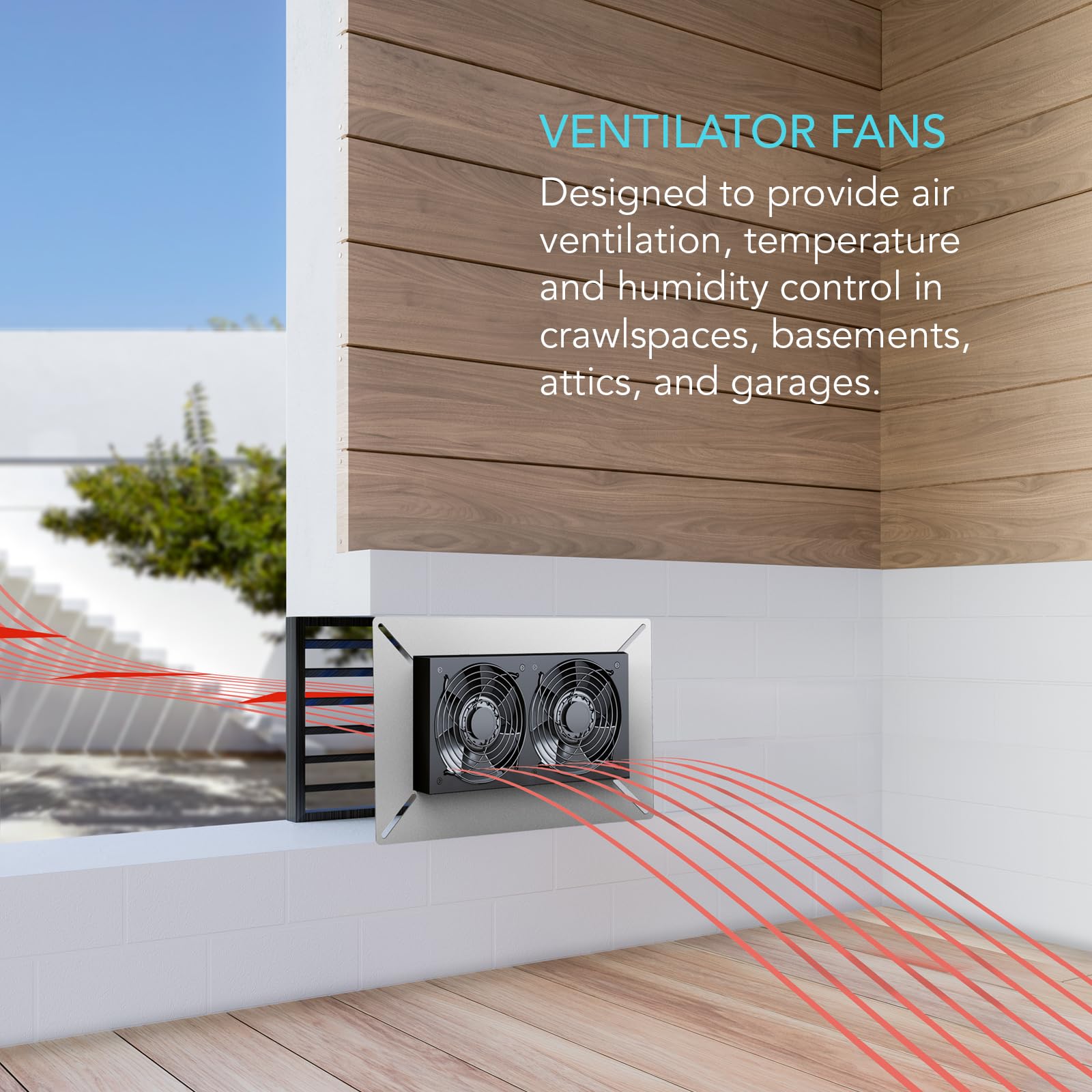 AC Infinity AIRTITAN T3 motor detail highlighting EC motor efficiency for durable operation.