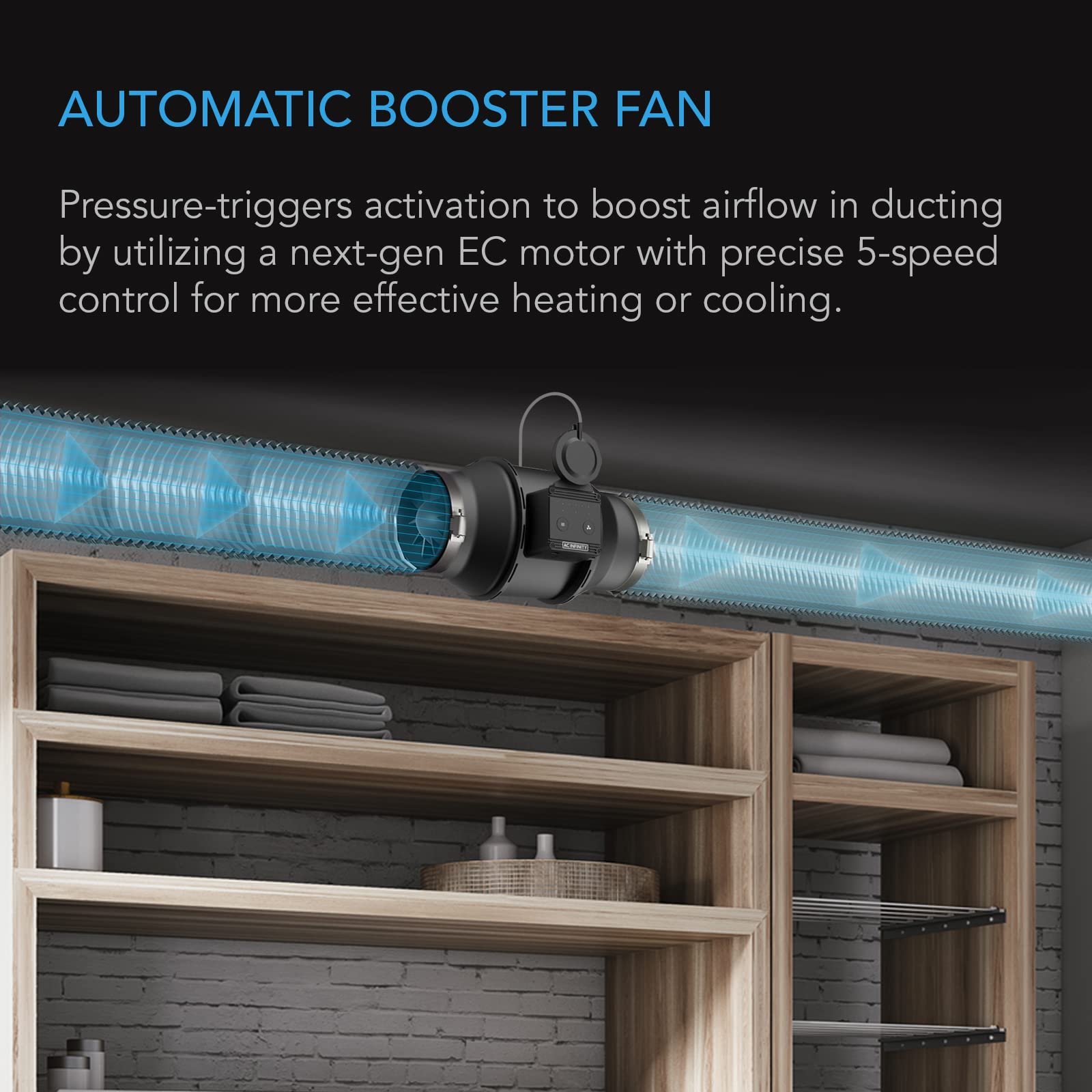 AC Infinity differential pressure switch enables automatic fan activation