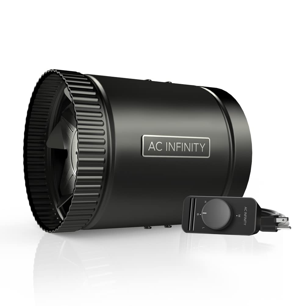 AC Infinity RAXIAL S6 front view highlights compact 6-inch duct fan for ventilation