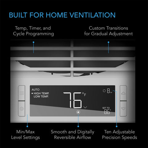 AC Infinity flush faceplate on through-wall installation.