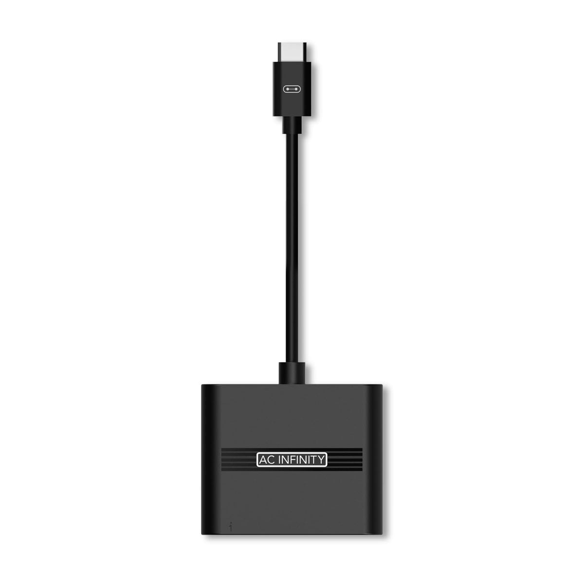 AC Infinity UIS Splitter Hub shows four-port hub enabling shared programming across devices