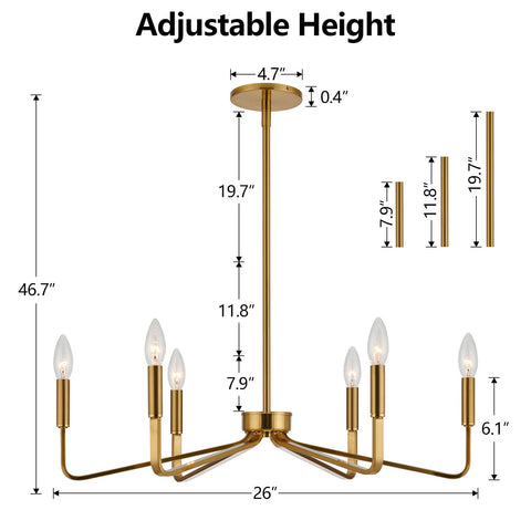 ACANER ETL-listed chandelier ensures safe, stylish illumination.