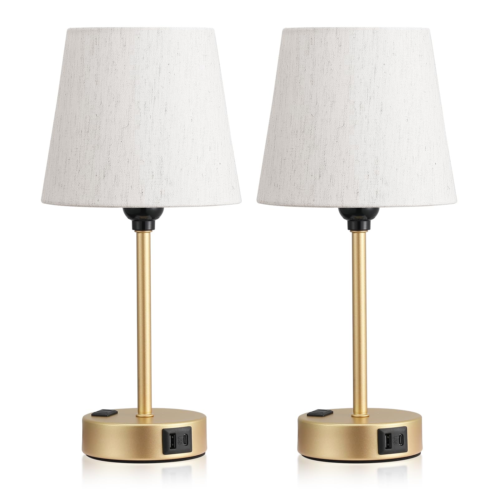 Acaxin bedroom lamps with integrated outlet for easy charging