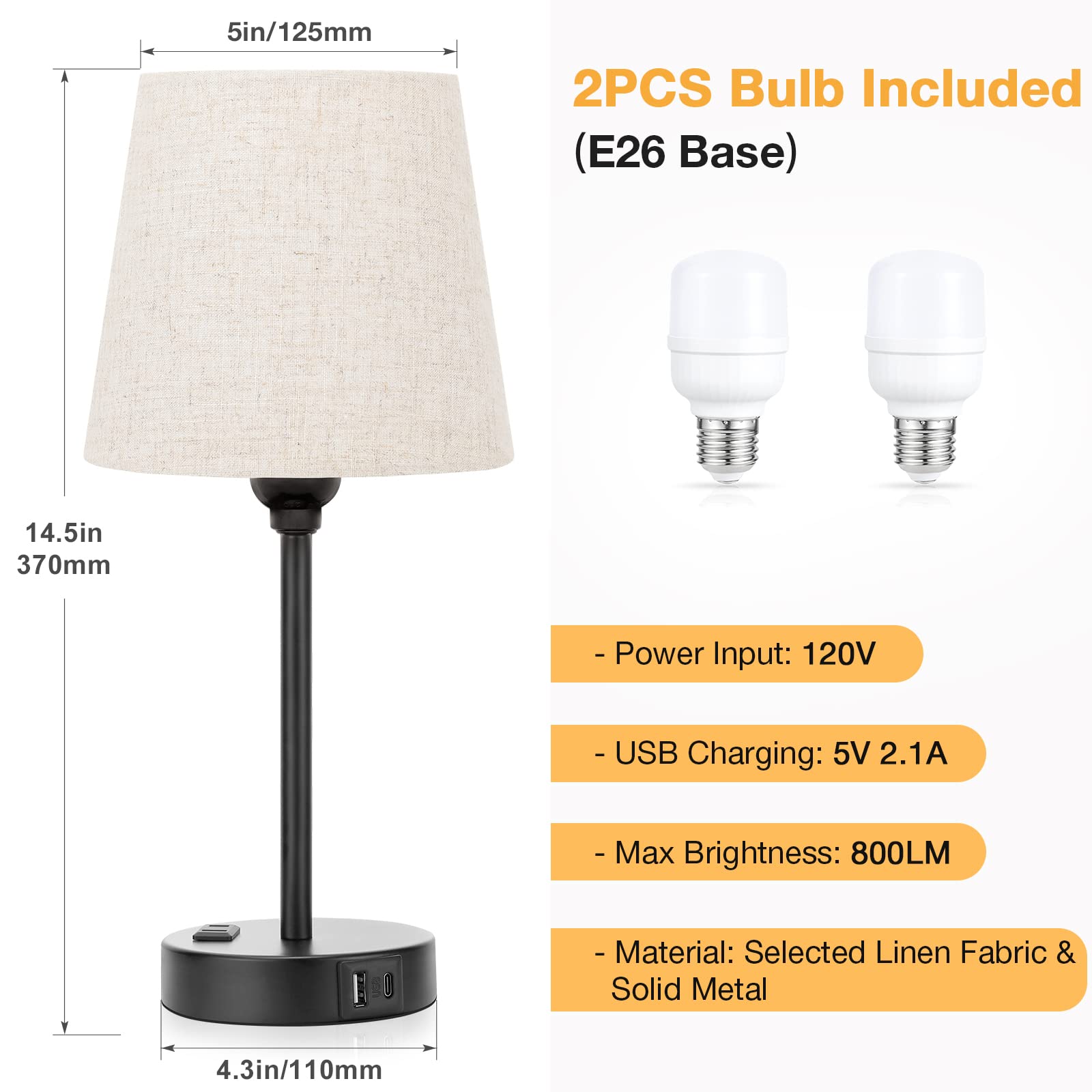 Acaxin included bulbs provide immediate use with 2700K warmth.