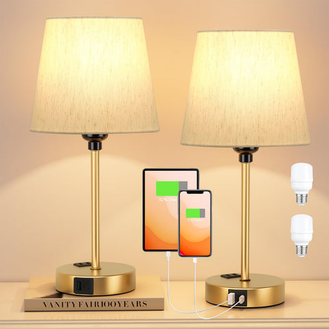 Acaxin bedside lamp showing touch control for dimming