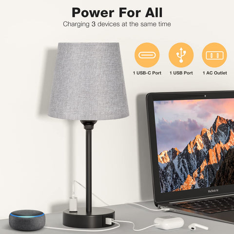 Acaxin bedside lamp showcases USB-C port for convenient device charging