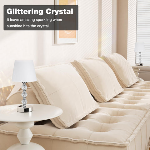 Acaxin crystal lamp casts rainbow patterns when sunlight hits crystals.