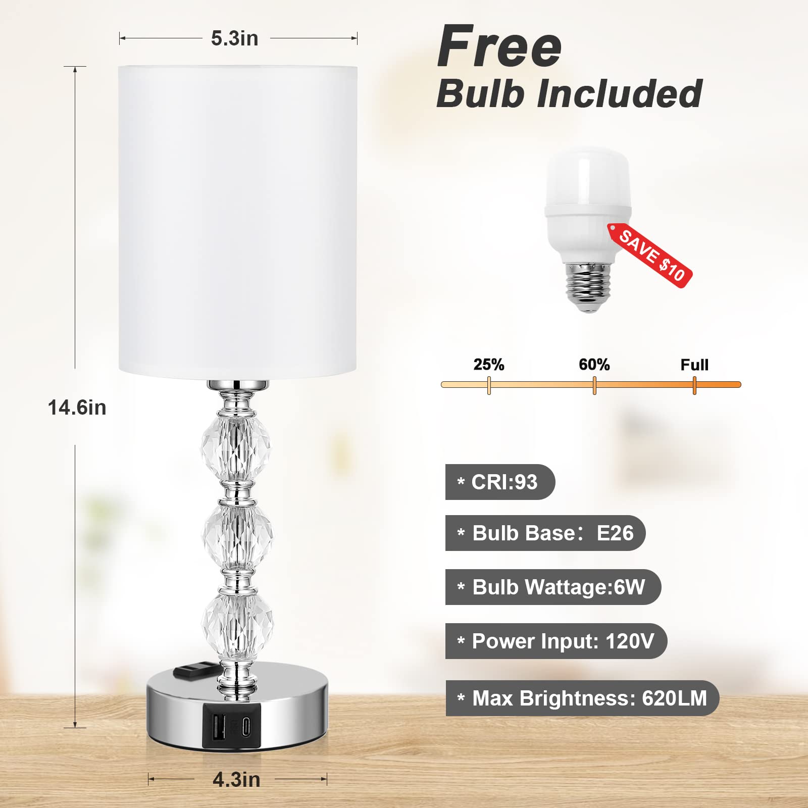 Acaxin crystal lamp creates colorful wall patterns in low light.