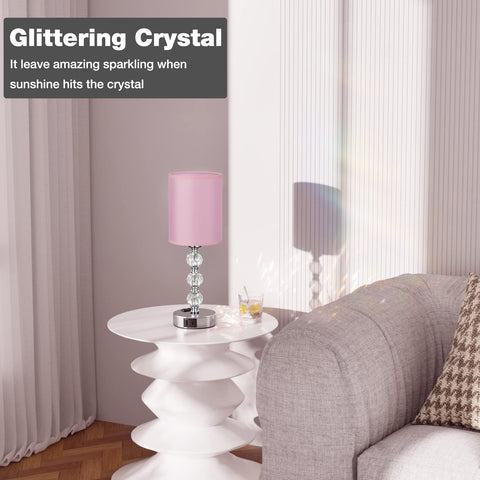 Acaxin crystal table lamp creates rainbow light patterns when lit, perfect for cozy spaces.