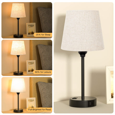 Acaxin dimmable touch lamp offers three brightness levels for reading or unwinding.