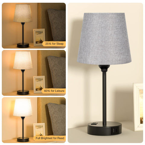 Acaxin nightstand lamp with 3-way dimmable touch control ambiance