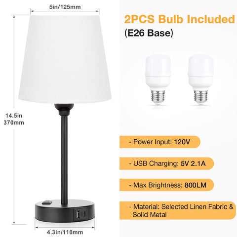 Acaxin nightstand essentials set of lamps for cohesive room styling.