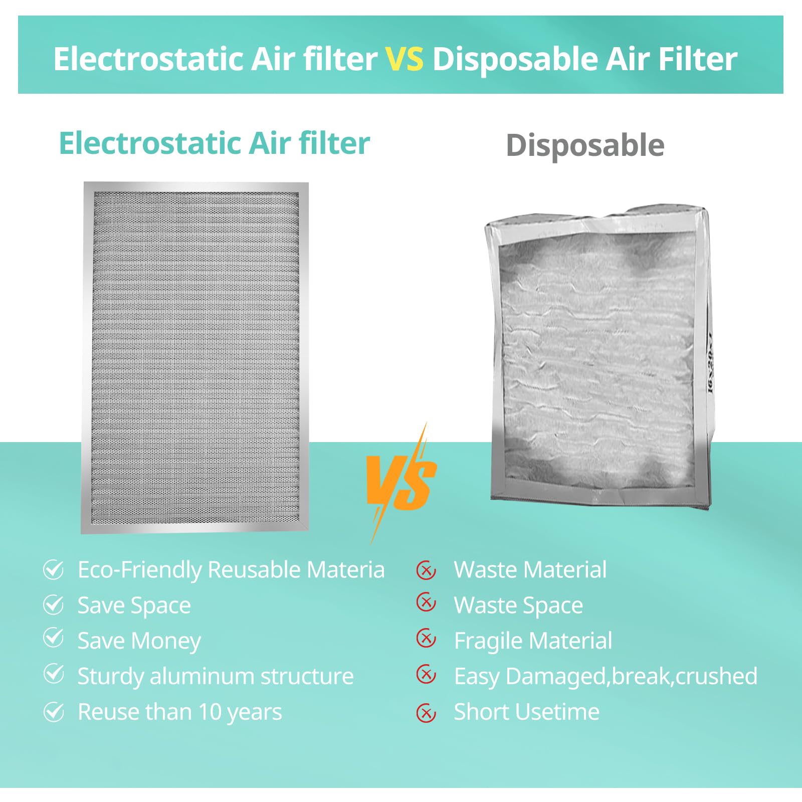 Accecraft filter cleaning: rinse with water, air dry, reuse.